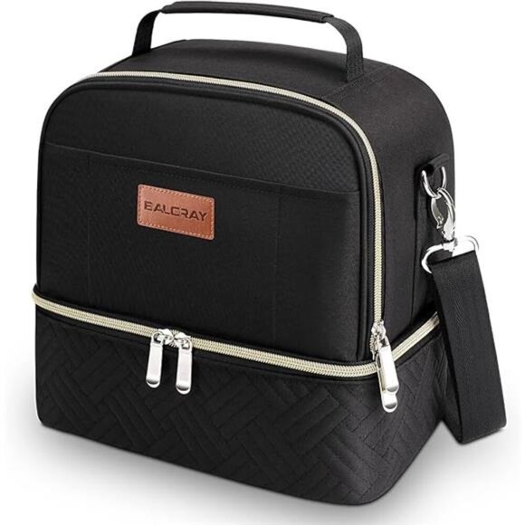 Lunch Bag Women Men, Double Deck Lunch Box Insulated Lunch Bag for Adults Work - Picture 7 of 7